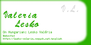 valeria lesko business card